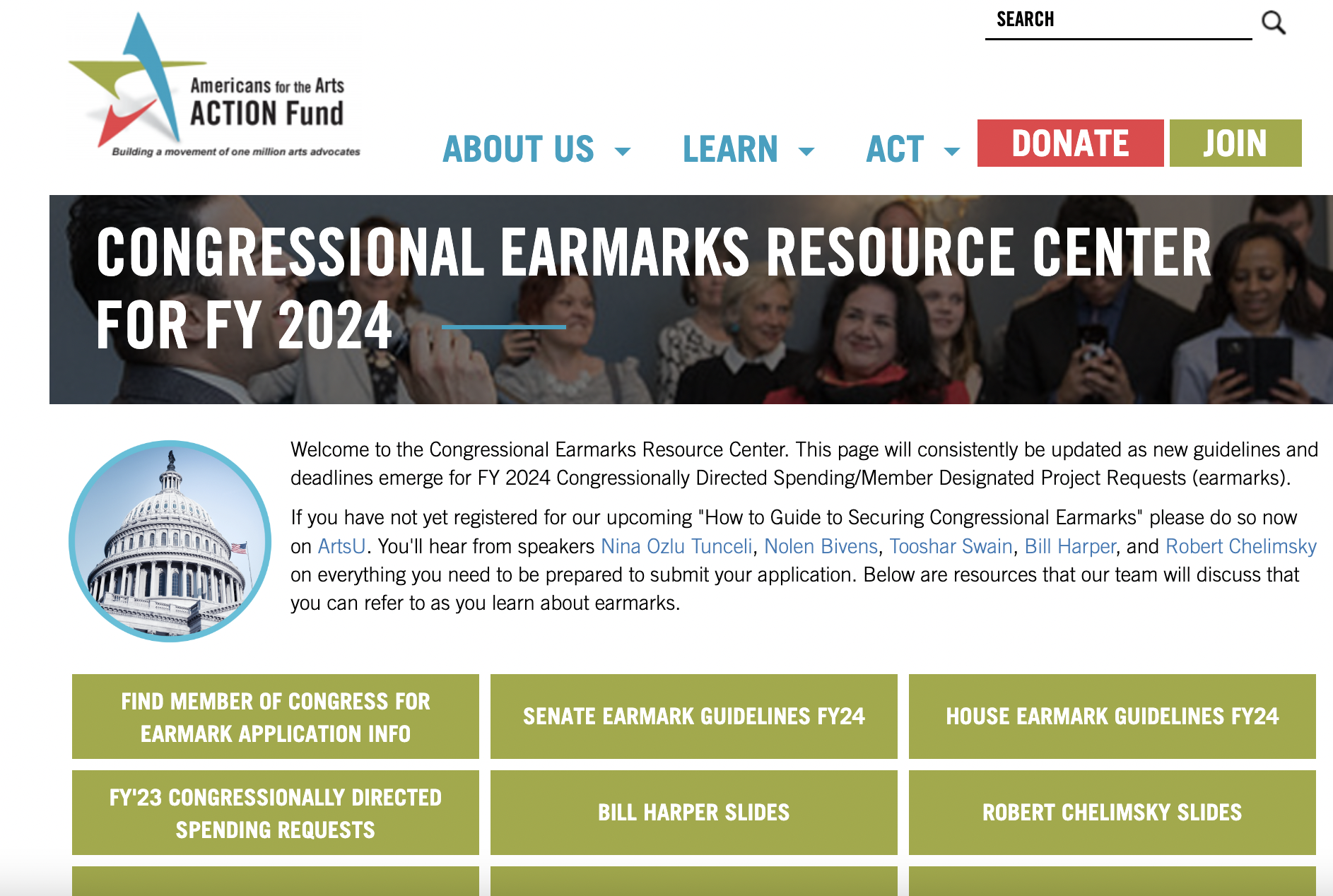 How to Guide for Securing Congressional Earmarks in 2023 Arts ActionFund